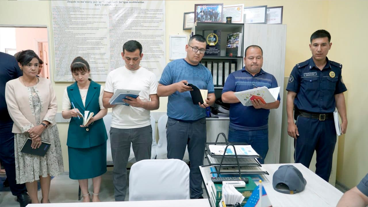 Navoiy viloyatining Tomdi, Uchquduq tumanlari va Zarafshon shahrida ichki ishlar organlari faoliyati oʻrganildi