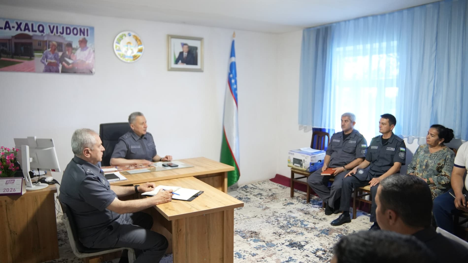 IIV Akademiyasi rahbariyati tomonidan Navoiy viloyatida mahallalarda xavfsiz muhit yaratish va jinoyatchilikning oldini olish borasida amalga oshirilayotgan ishlar oʻrganildi