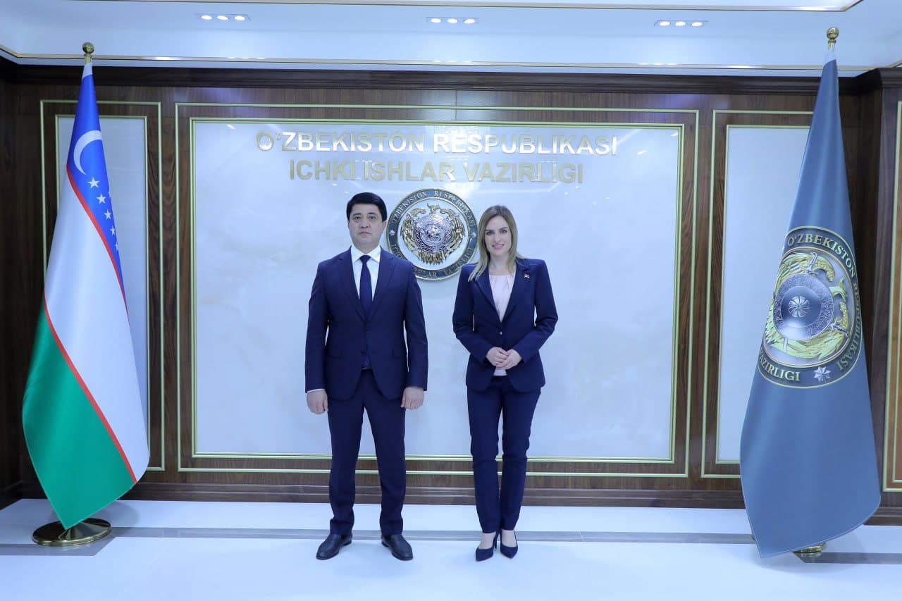 Oʻzbekiston Respublikasi Ichki ishlar vazirining oʻrinbosari, polkovnik Ramazon Ashropov Serbiya Respublikasining mehnat, bandlik, faxriylar va ijtimoiy siyosat vaziri Militsa Stamenkovski xonim bilan rasmiy uchrashuv oʻtkazdi