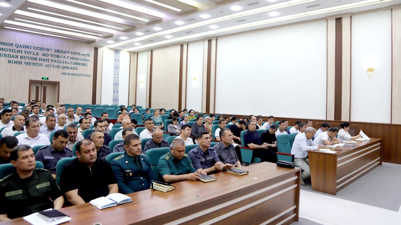 Xorazm viloyati IIB rahbariyati tomonidan Xiva shahrida kriminogen vaziyatni barqarorlashtirish borasida yigʻilish oʻtkazildi