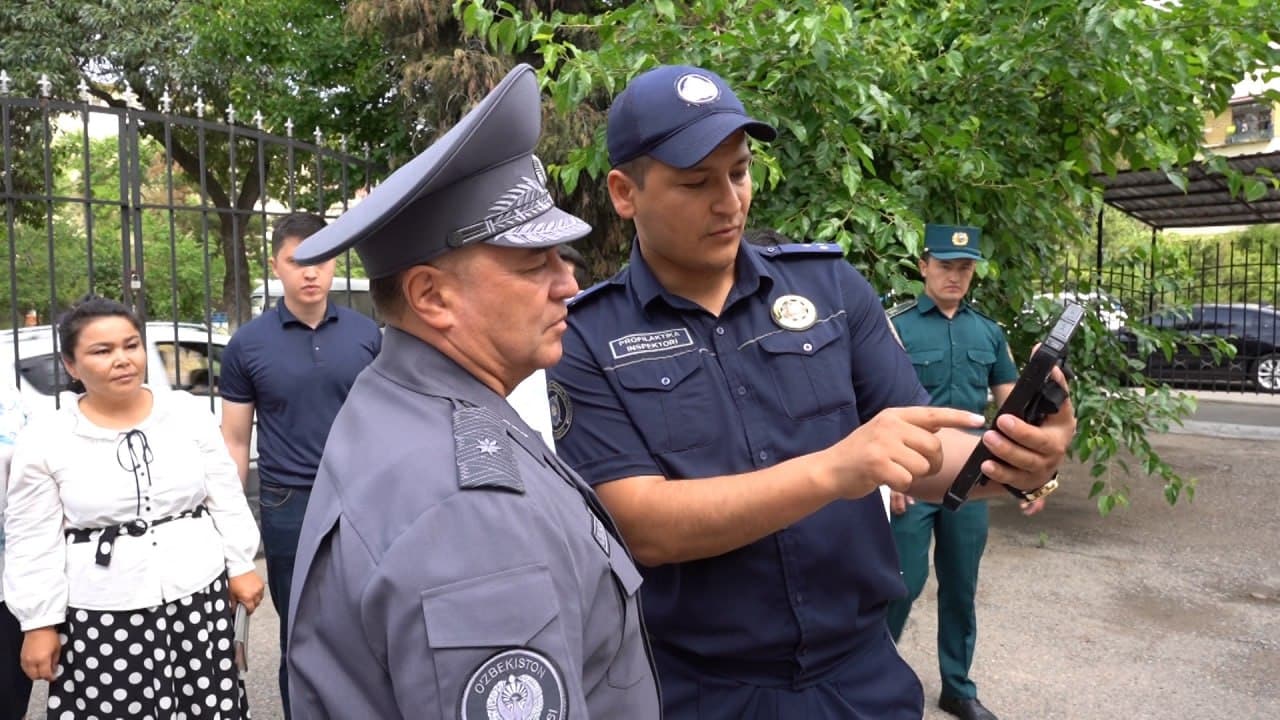 Ichki ishlar vazirligi rahbariyati tomonidan Toshkent shahri Mirobod tumanida xavfsizlik tizimi oʻrganildi