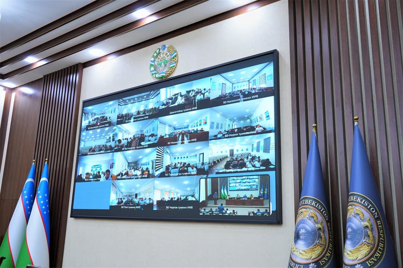Namangan viloyati huquqni muhofaza qiluvchi organlar rahbarlari tomonidan viloyatda oʻtkaziladigan ommaviy tadbirlarni xavfsiz tashkil etish masalalari muhokama qilindi