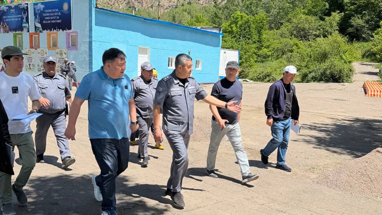 Министр внутренних дел ознакомился с ходом работ по обеспечению безопасности в туристический сезон и в детских лагерях в Ташкентской области