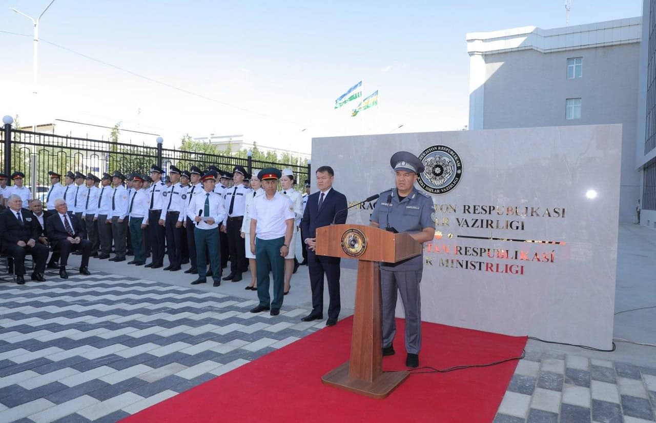 Mustaqilligimizning oʻttiz besh yilligi arafasida Qoraqalpogʻiston Respublikasi Ichki ishlar vazirligining yangi binosi foydalanishga topshirildi