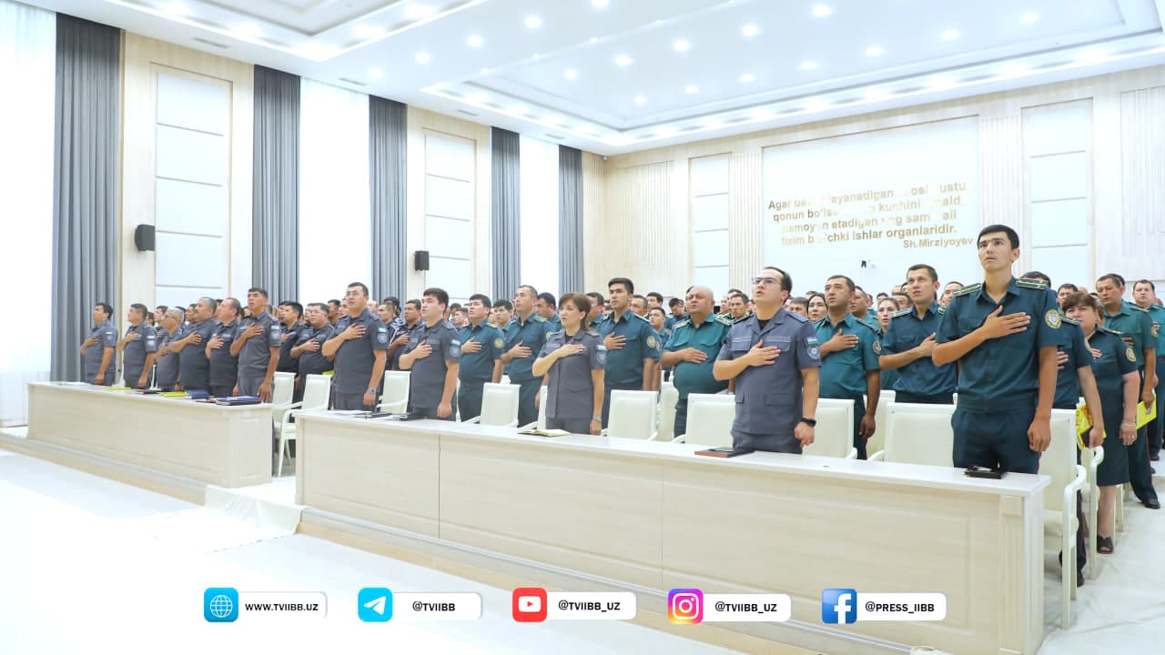 Toshkent viloyati Ichki ishlar bosh boshqarmasida 30-iyun – Yoshlar kuni munosabati bilan “Yangi Oʻzbekiston yoshlari – yurt tayanchi” mavzusida maʼnaviy-maʼrifiy tadbir boʻlib oʻtdi