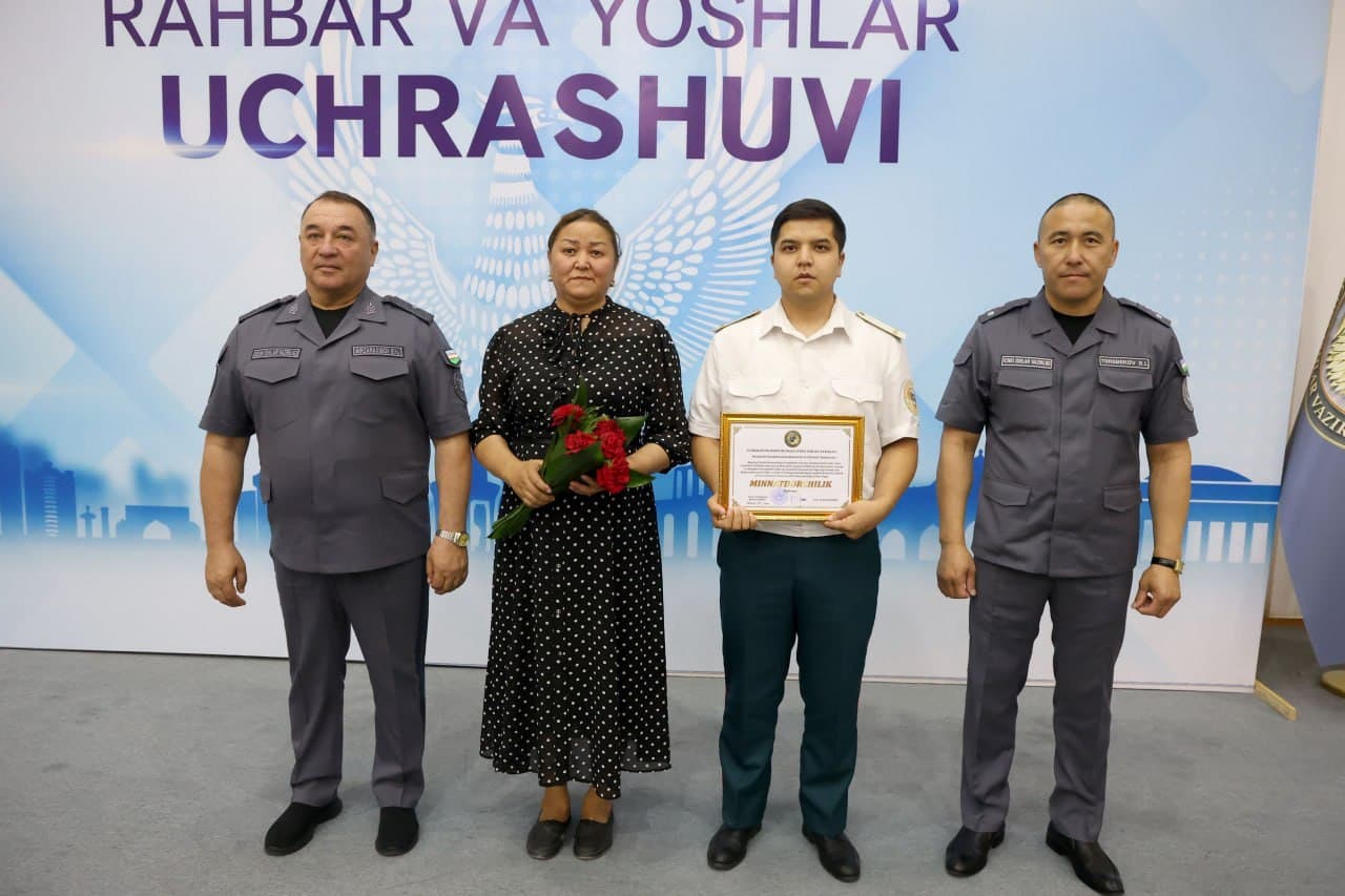 Qoraqalpogʻiston Respublikasi Ichki ishlar vazirligida rahbarlar va yoshlar uchrashuvi boʻlib oʻtdi