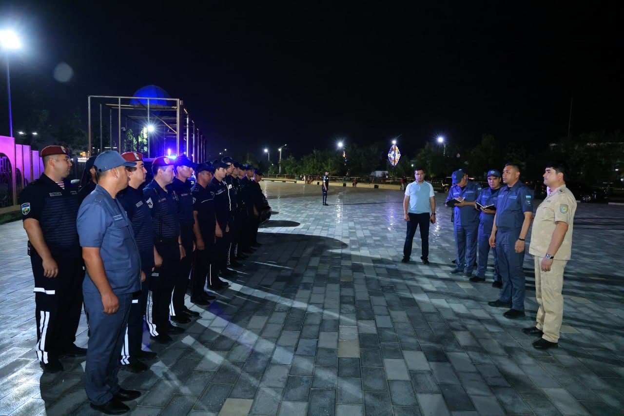 Namangan viloyati Davlatobod tumanida jamoat xavfsizligini taʼminlashga qaratilgan tungi xizmat faoliyati hamda ommaviy tadbirlar xavfsizligi yuzasidan amalga oshirilayotgan ishlar oʻrganildi