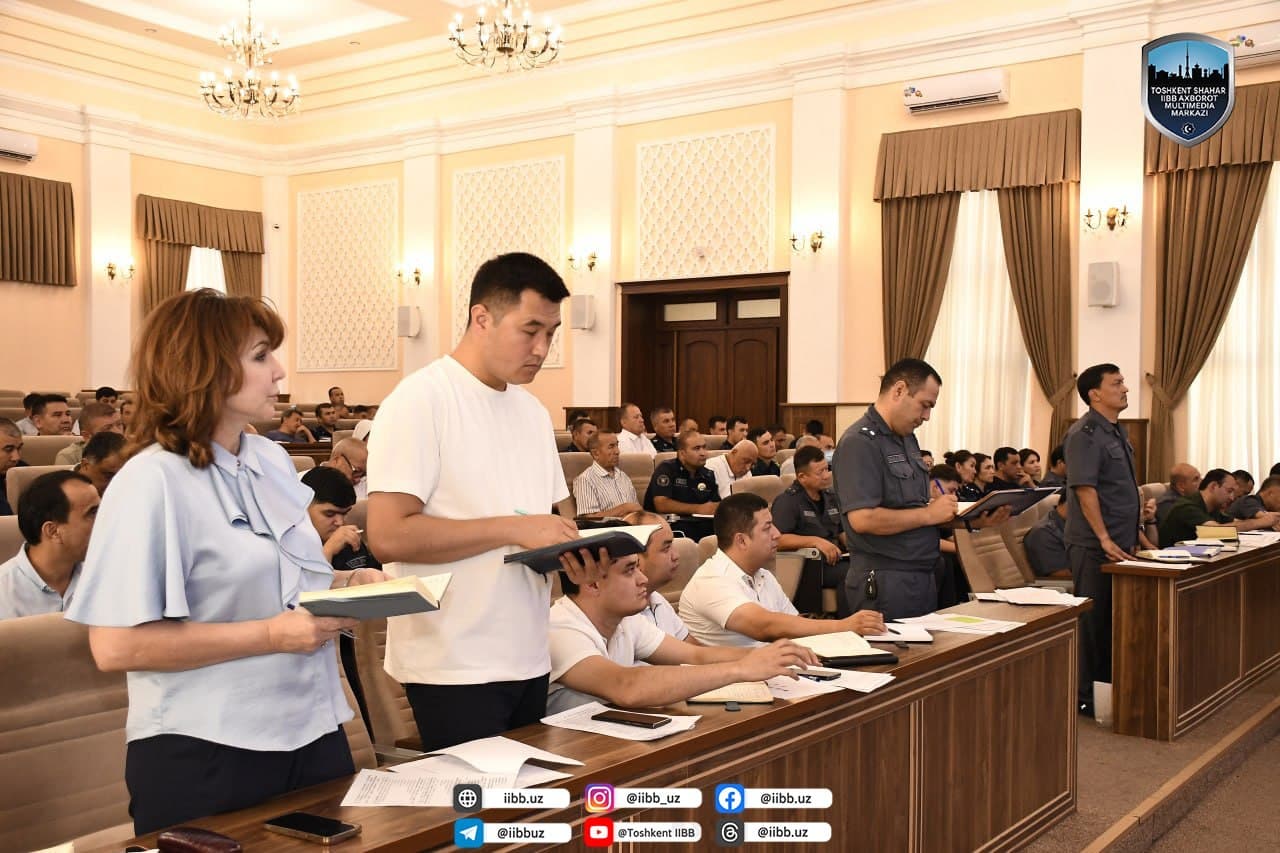 Руководством ГУВД города Ташкента проанализирована работа в разрезе районов, проводимая в рамках месяца "Безопасная и здоровая страна"