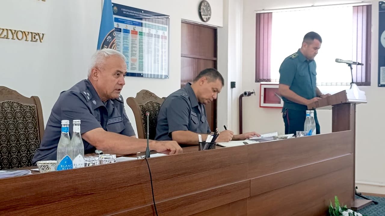 Fargʻona viloyati IIB rahbariyati tomonidan Qoʻqon va Fargʻona shaharlarida xizmat faoliyatining birinchi yarim yillik yakunlari tanqidiy tahlil qilindi