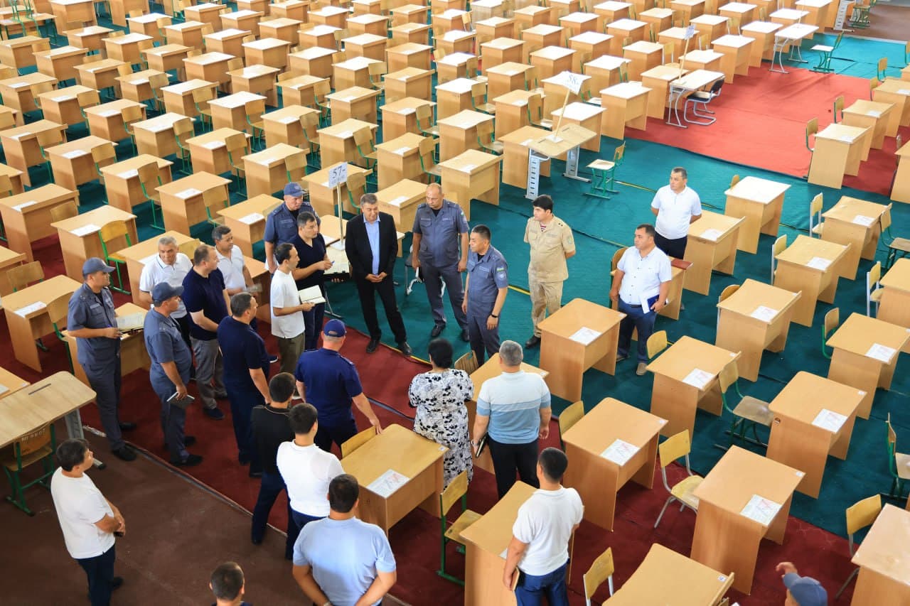 Namanganda kirish test sinovlari uchun yaratilgan sharoitlar va xavfsizlik choralari oʻrganildi