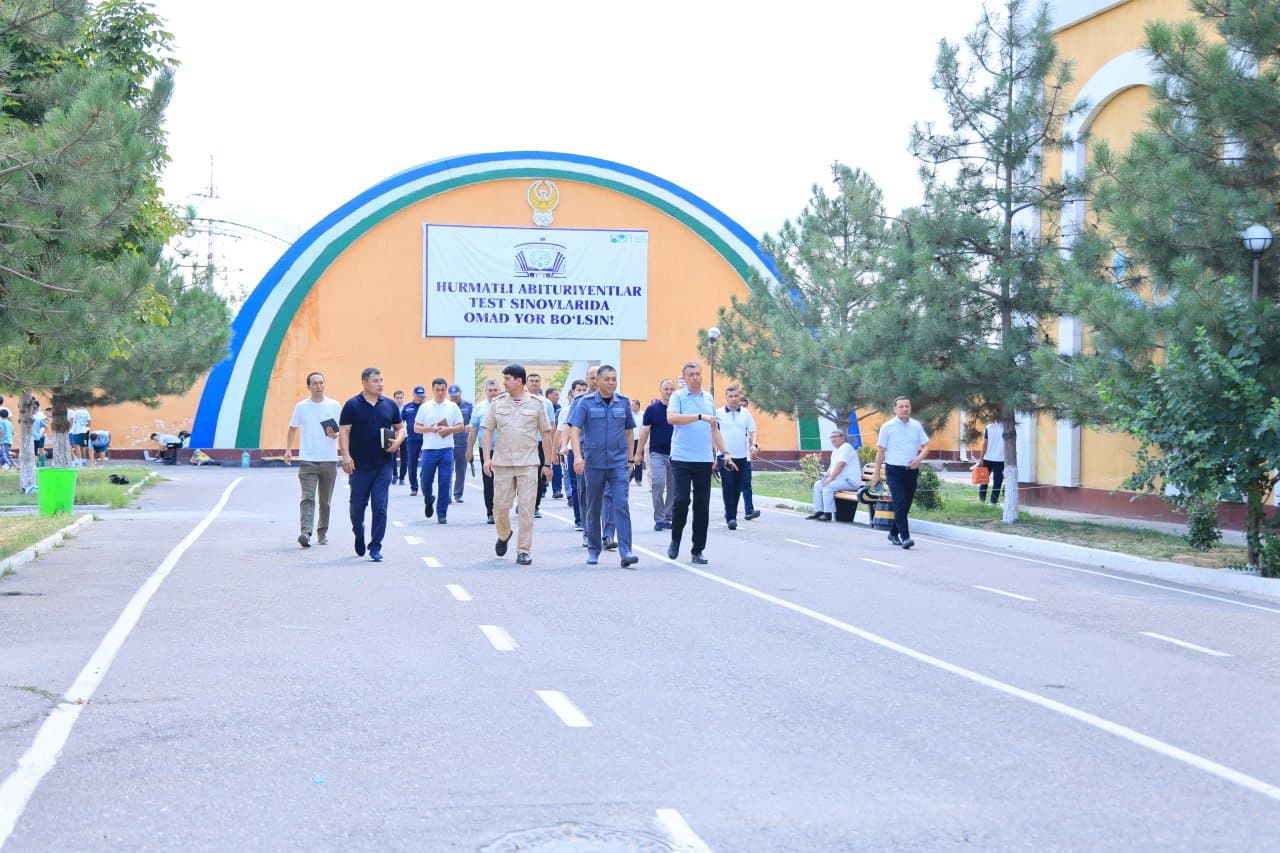 Namanganda kirish test sinovlari uchun yaratilgan sharoitlar va xavfsizlik choralari oʻrganildi