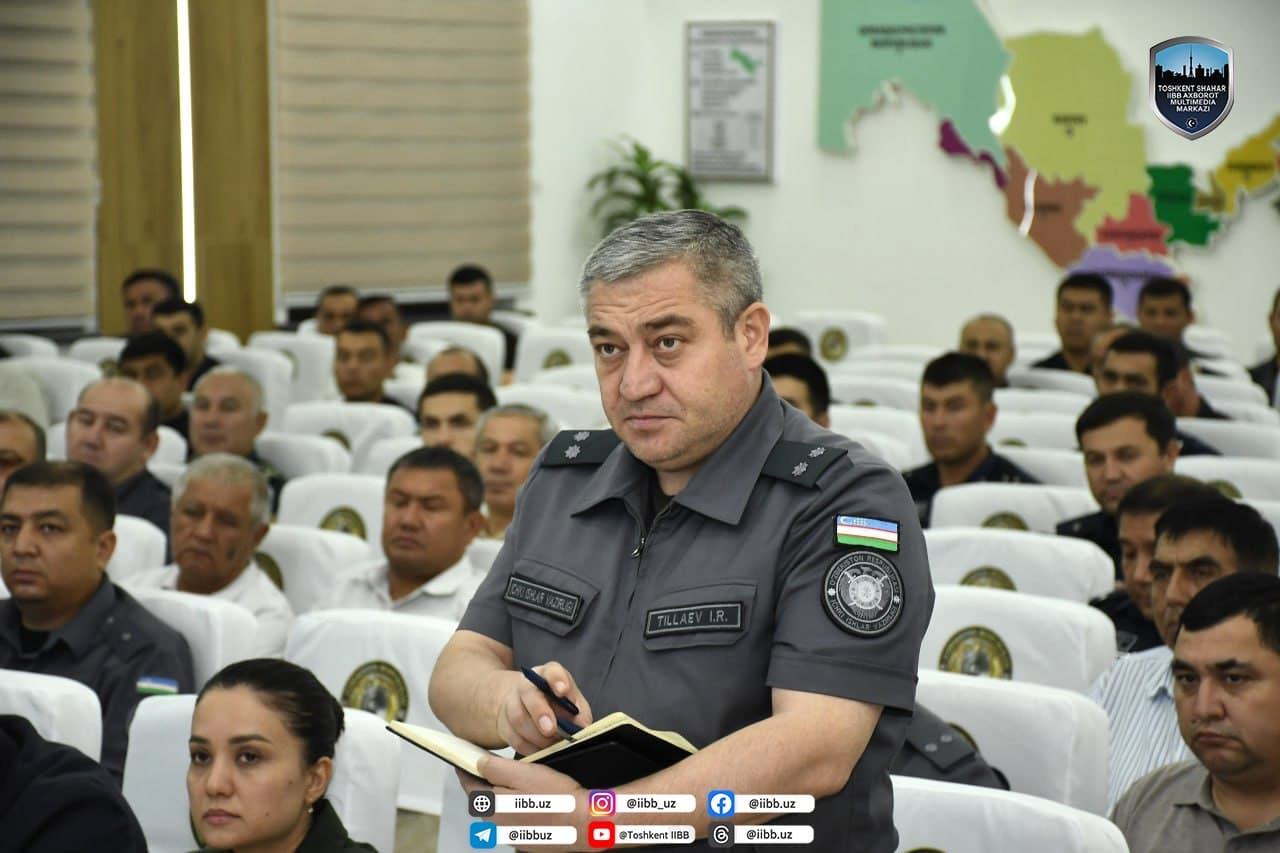 Toshkent shahar IIBB rahbariyati tomonidan Sergeli va Yangihayot tumanlarida “Xavfsiz va sogʻlom yurt” oyligi doirasida amalga oshirilayotgan tadbirlar tanqidiy muhokama qilindi