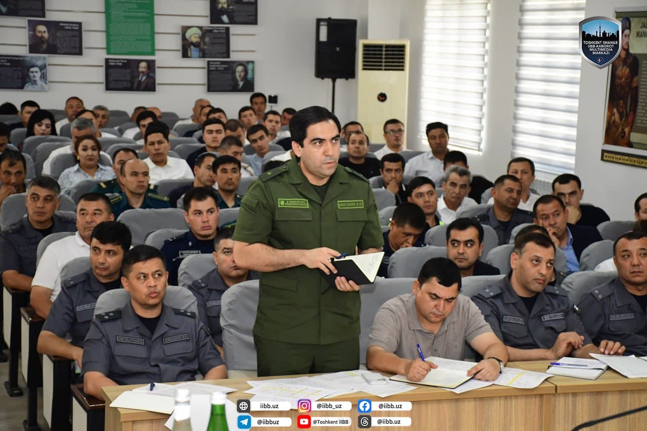 Toshkent shahar IIBB rahbariyati tomonidan Sergeli va Yangihayot tumanlarida “Xavfsiz va sogʻlom yurt” oyligi doirasida amalga oshirilayotgan tadbirlar tanqidiy muhokama qilindi