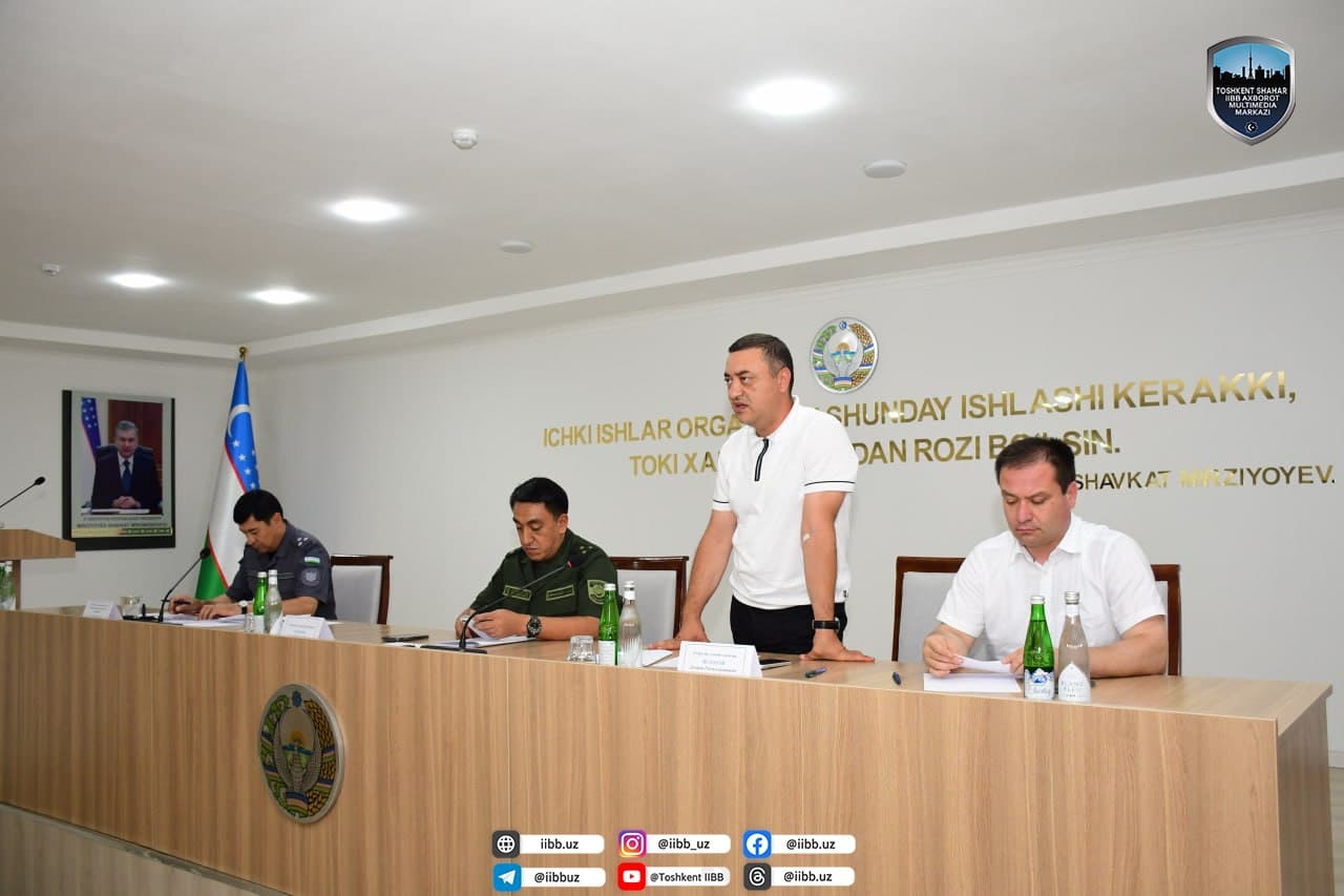 Toshkent shahar IIBB rahbariyati tomonidan Sergeli va Yangihayot tumanlarida “Xavfsiz va sogʻlom yurt” oyligi doirasida amalga oshirilayotgan tadbirlar tanqidiy muhokama qilindi