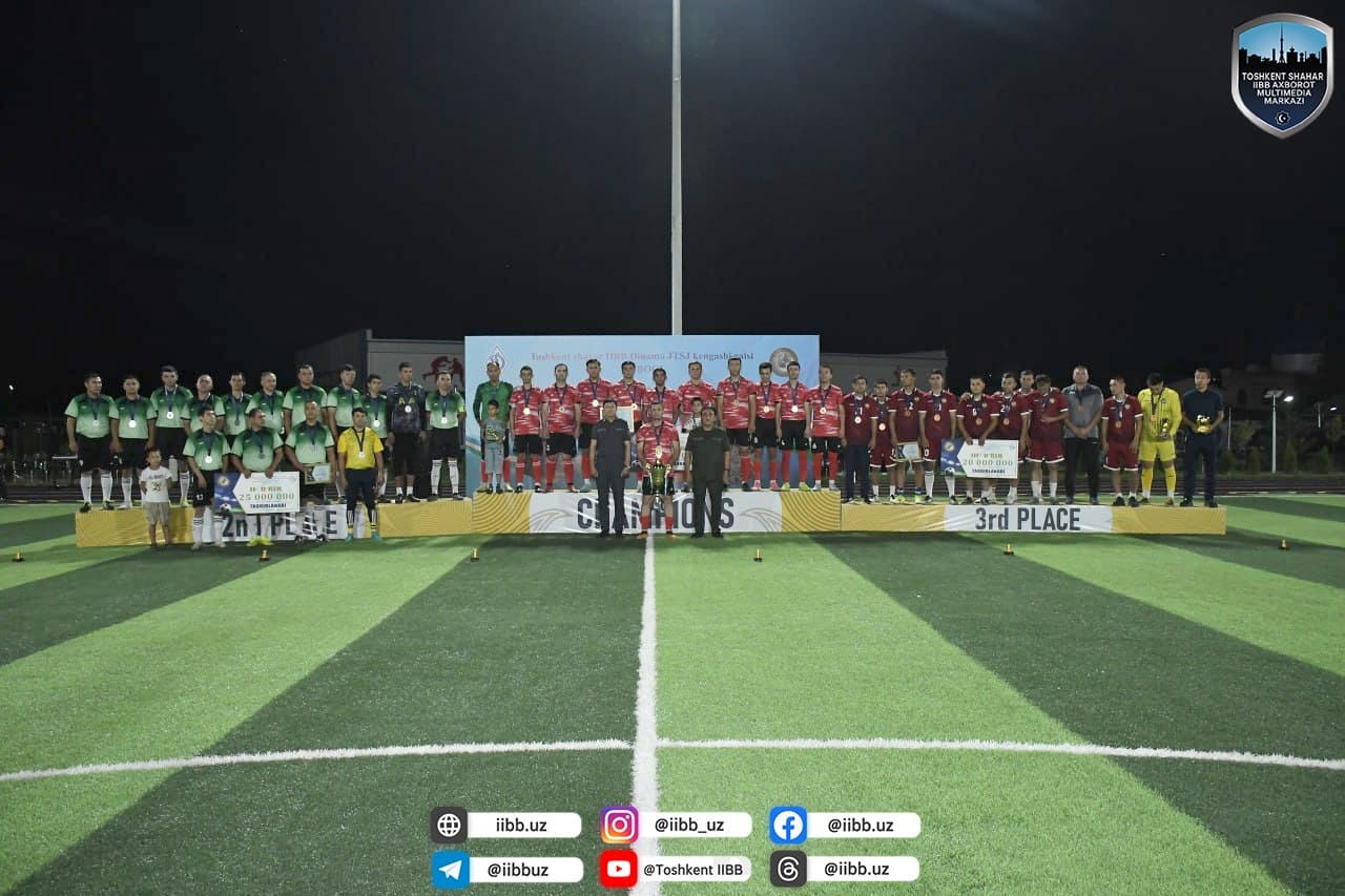 Toshkentda “Bosh boshqarma boshligʻi kubogi” uchun futbol musobaqasi gʻoliblari aniqlandi