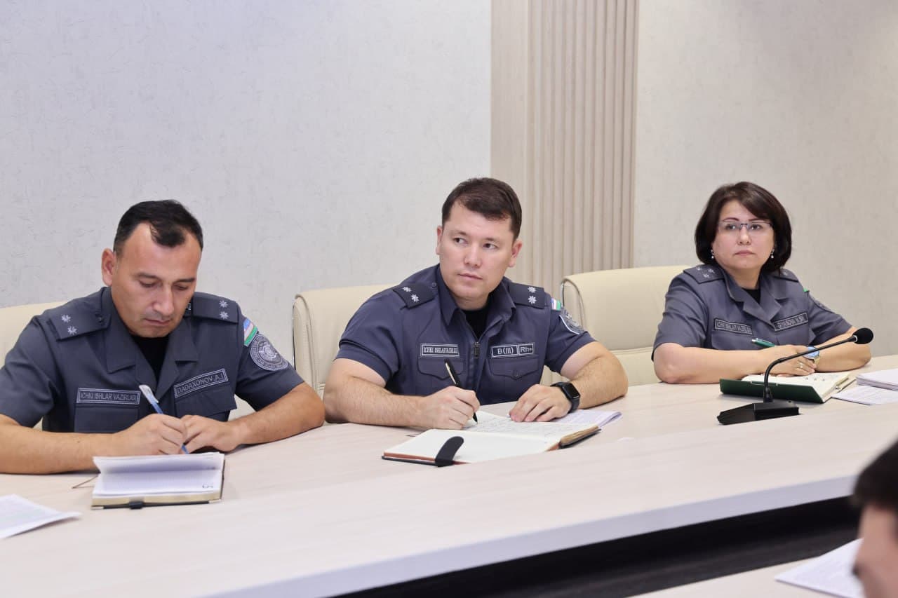 IIV Jamoat xavfsizligi departamenti Huquqbuzarliklar profilaktikasi xizmati tomonidan 2026-yilning birinchi yarim yilligi davomida amalga oshirilgan ishlar muhokama qilindi