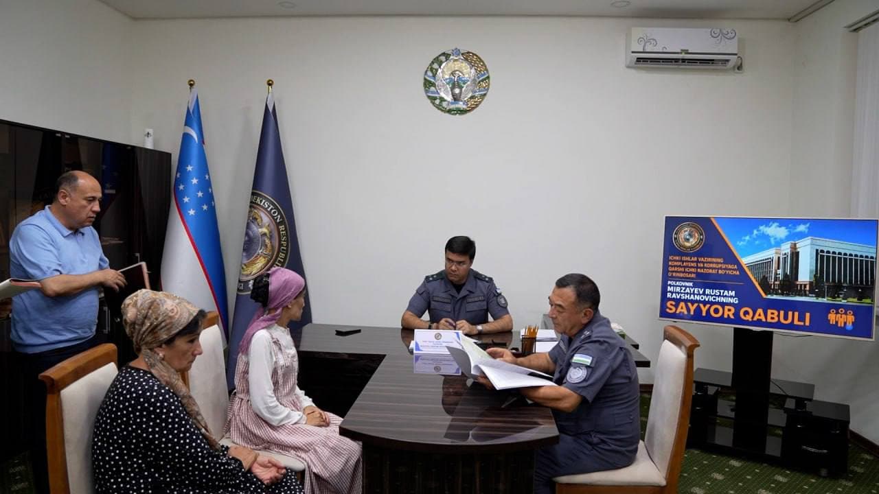Fuqarolar bilan ochiq muloqot: Qashqadaryoda Ichki ishlar vaziri oʻrinbosari tomonidan sayyor qabul oʻtkazildi