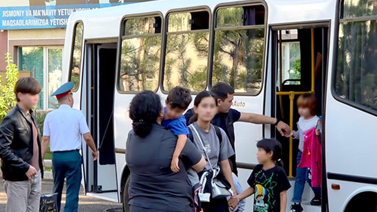 The Ministry of Internal Affairs organized the return of 12 children from Russia to Uzbekistan
