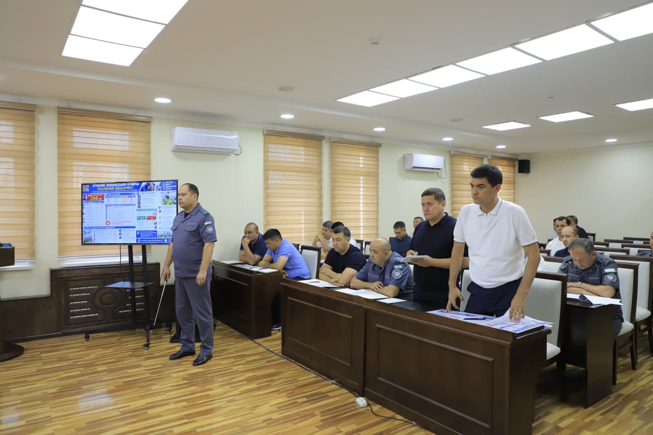 Discussion of issues related to improving the criminogenic situation in Surkhandarya