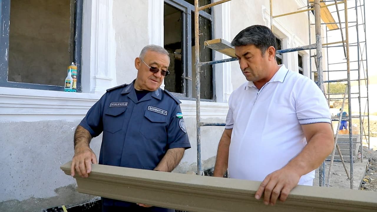 The leadership of the Jizzakh Regional Department of Internal Affairs inspected the construction and improvement works at the service facilities