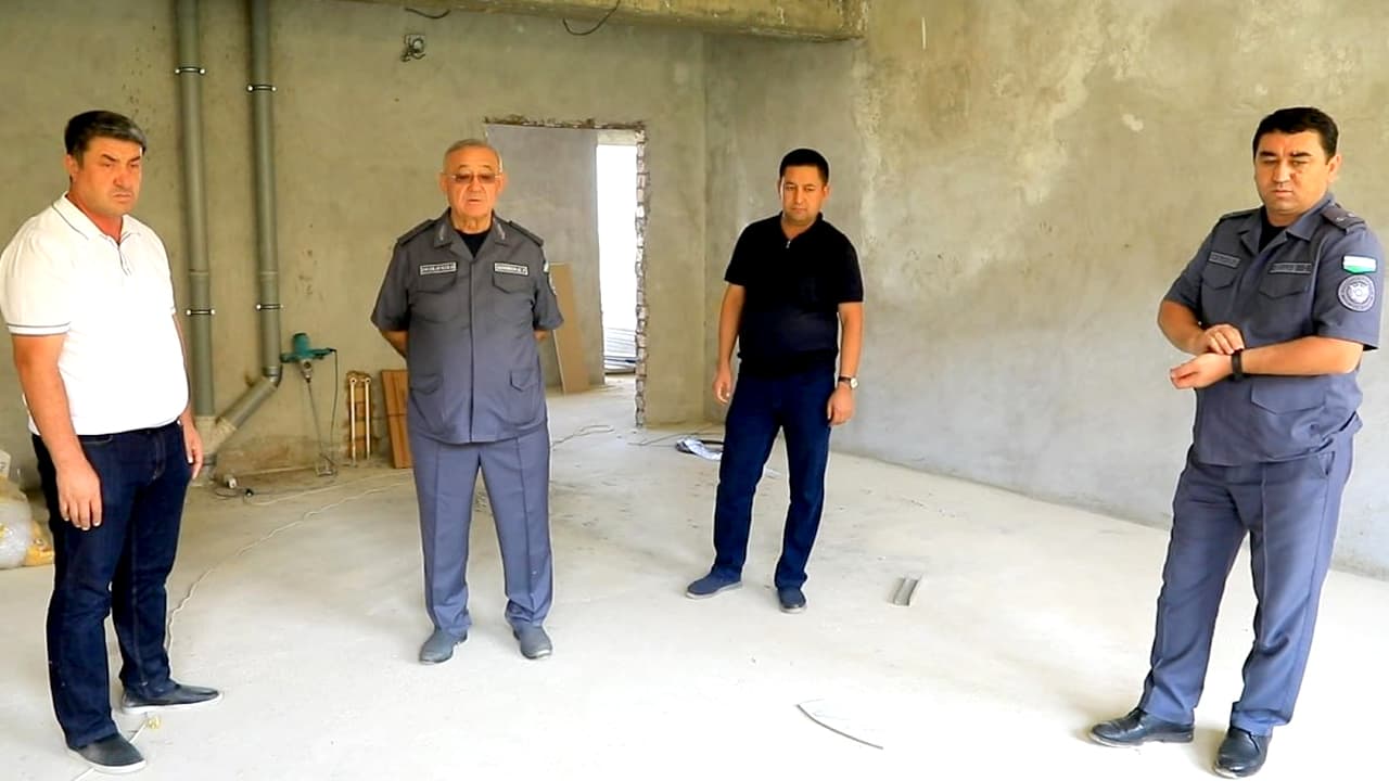The leadership of the Jizzakh Regional Department of Internal Affairs inspected the construction and improvement works at the service facilities