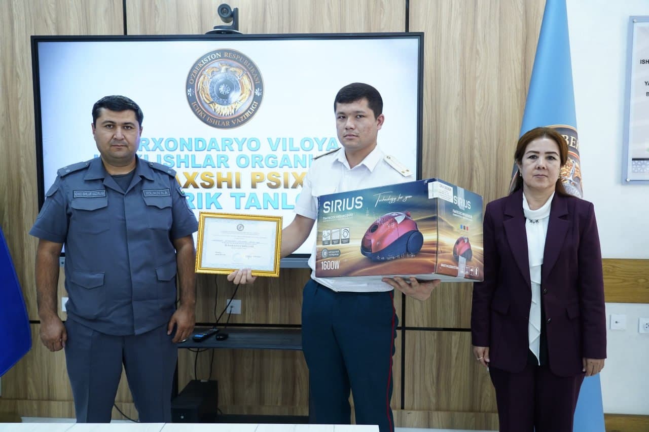 Surxondaryo viloyati Ichki ishlar organlarida faoliyat yuritayotgan psixolog mutaxassisiga ega boʻlgan xodimlar oʻrtasida “Eng yaxshi psixolog” tanlovi oʻtkazildi