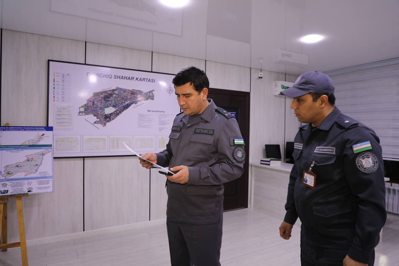 ИИВ раҳбарияти томонидан Тошкент вилояти ва пойтахтда тунги хизмат фаолияти ўрганилди