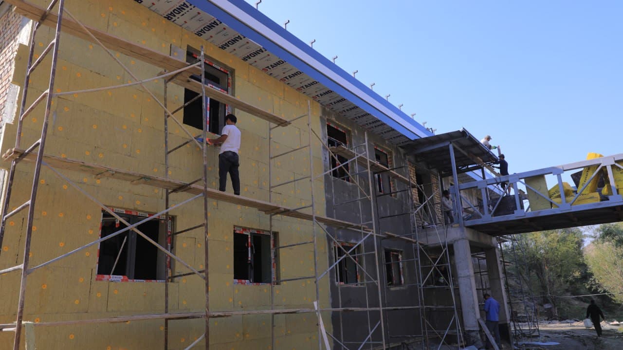 Review of the construction of a new building for the Internal Affairs Department in Zamin district