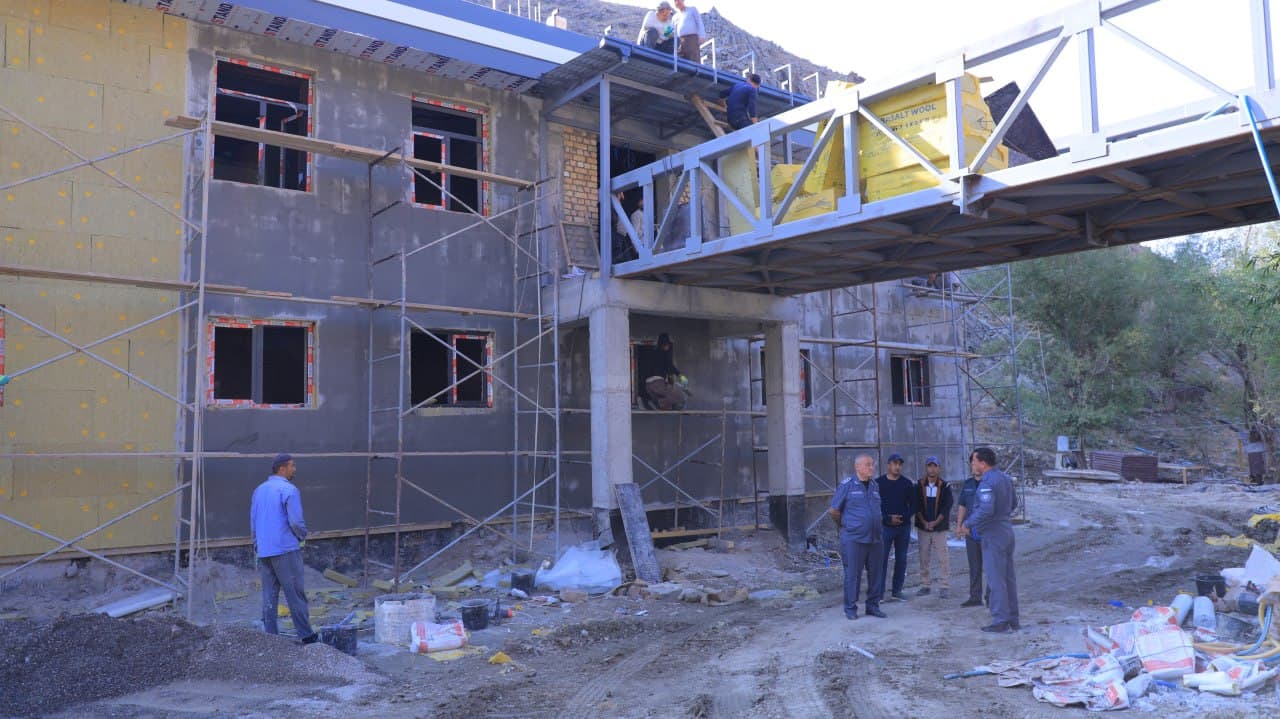 Review of the construction of a new building for the Internal Affairs Department in Zamin district