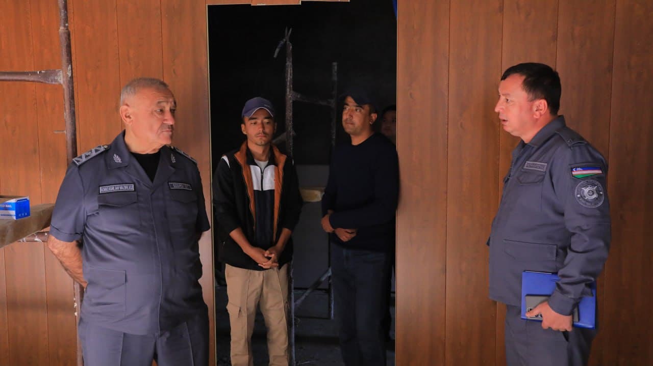 Review of the construction of a new building for the Internal Affairs Department in Zamin district