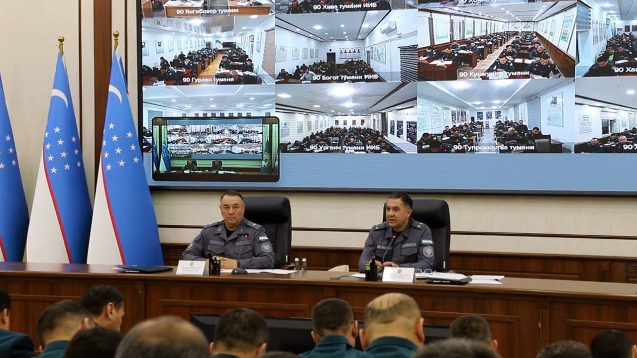IIV rahbariyati tomonidan Xorazm viloyati Ichki ishlar boshqarmasida joriy yilning 9 oyi davomida amalga oshirilgan ishlar sarhisobi va kelgusidagi ustuvor vazifalar muhokamasiga bagʻishlangan kengaytirilgan hisobot yigʻilishi boʻlib oʻtdi
