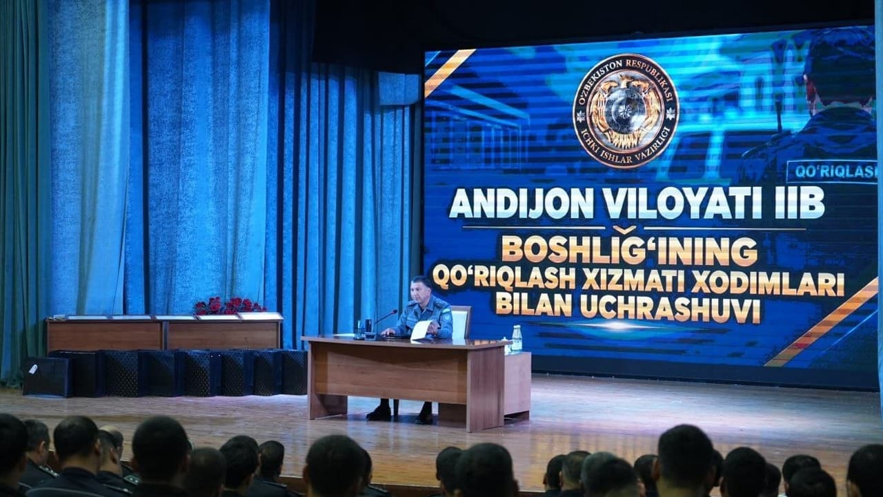 Andijon viloyatida Qoʻriqlash xizmati faoliyati samaradorligini oshirish masalalari muhokama qilindi