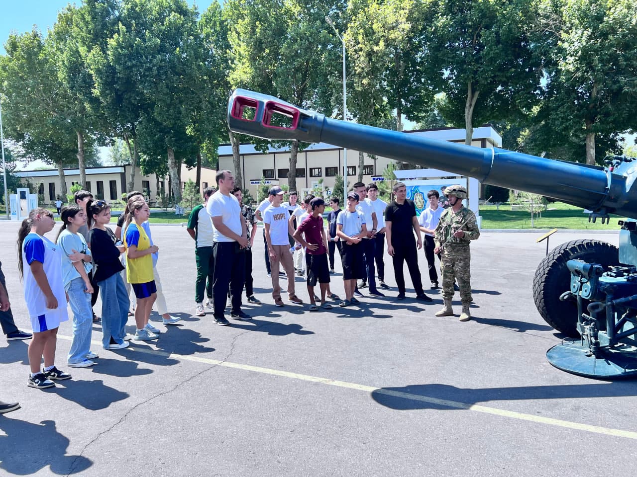 For youths an excursion was organized to the military unit in Chirchik