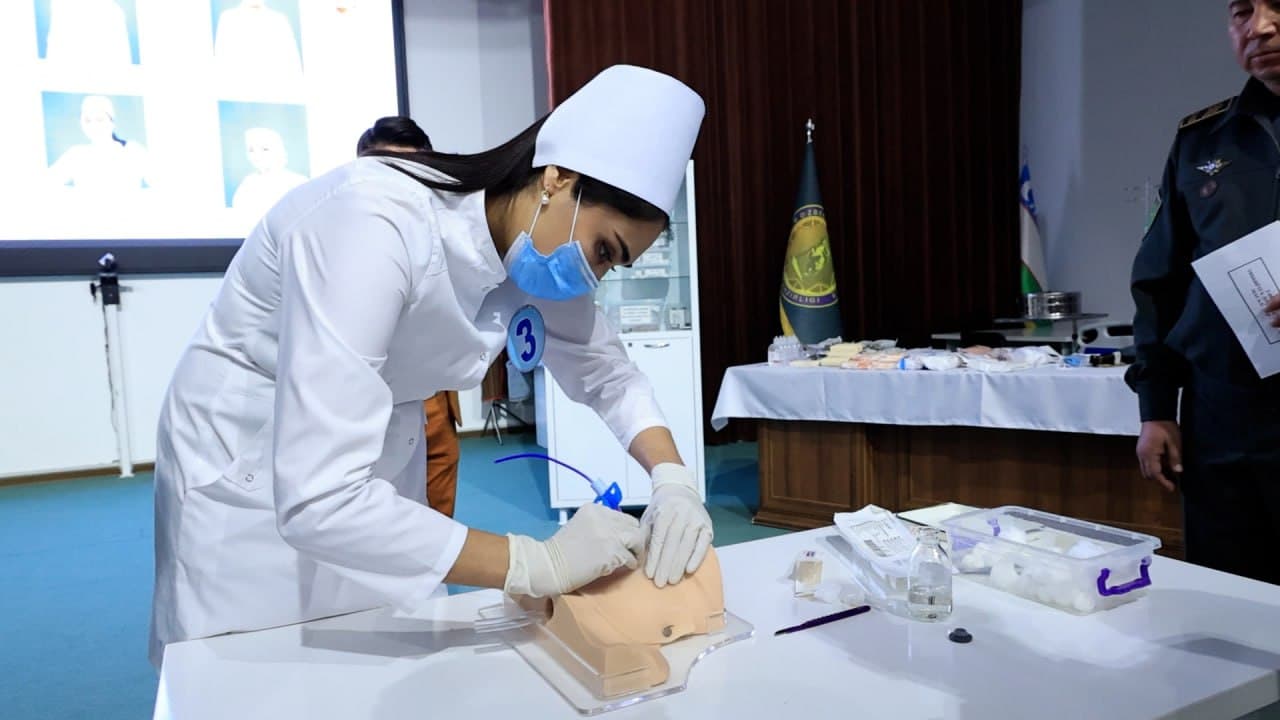 “Eng ilg‘or hamshira” ko‘rik-tanlovining Mudofaa vazirligi bosqichi bo‘lib o‘tdi