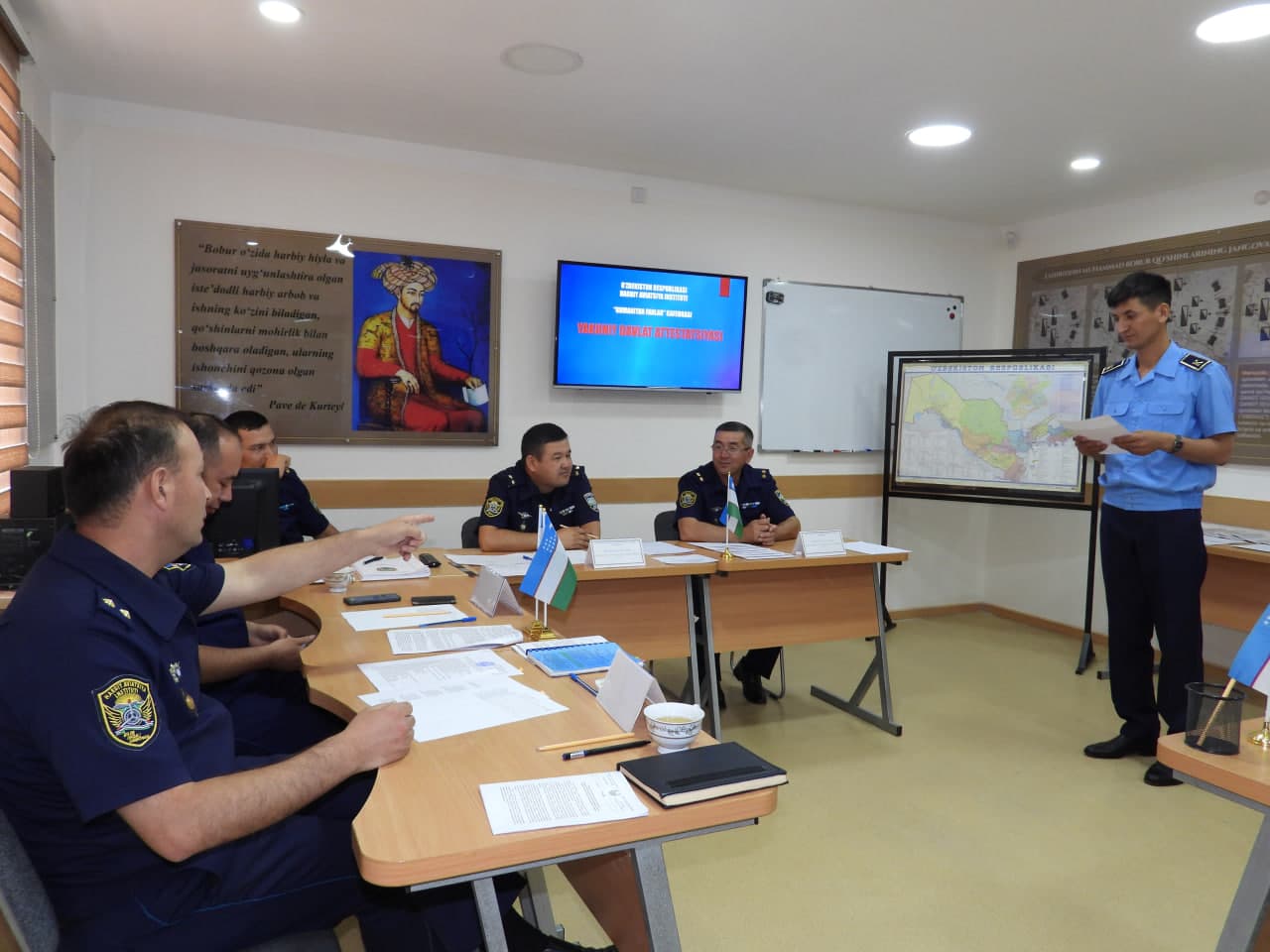 Harbiy aviatsiya instituti kursantlari davlat attestatsiya imtihonlaridan o‘tmoqda