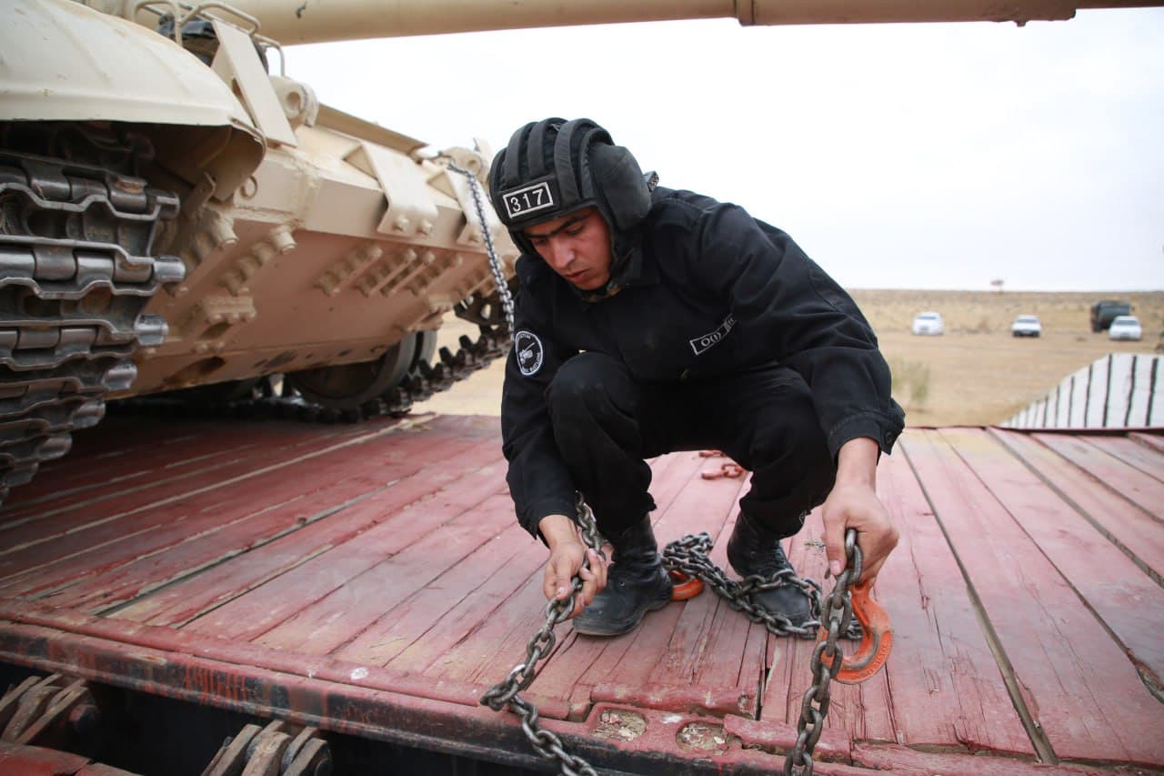 Harbiy texnikalarni temiryo‘l transportida tashish bo‘yicha mashg‘ulot o‘tkazildi