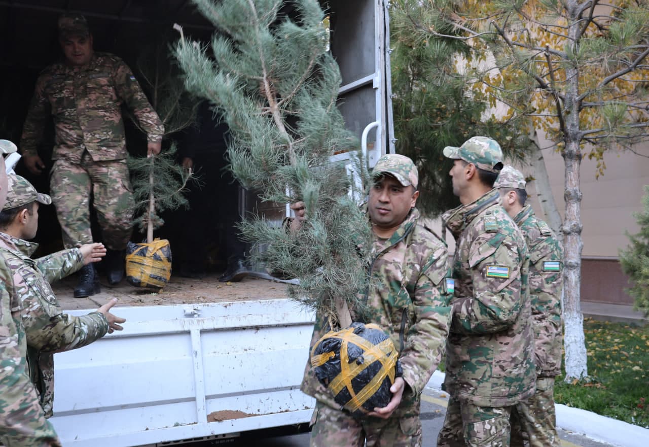 Qo‘mondonlik miqyosida “Yashil makon” loyihasi davom etmoqda