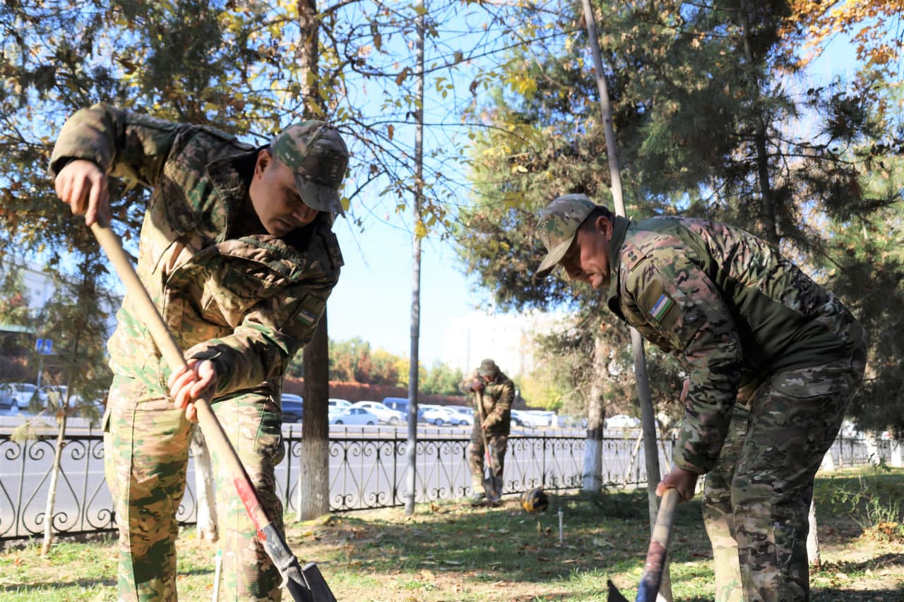 Qo‘mondonlik miqyosida “Yashil makon” loyihasi davom etmoqda