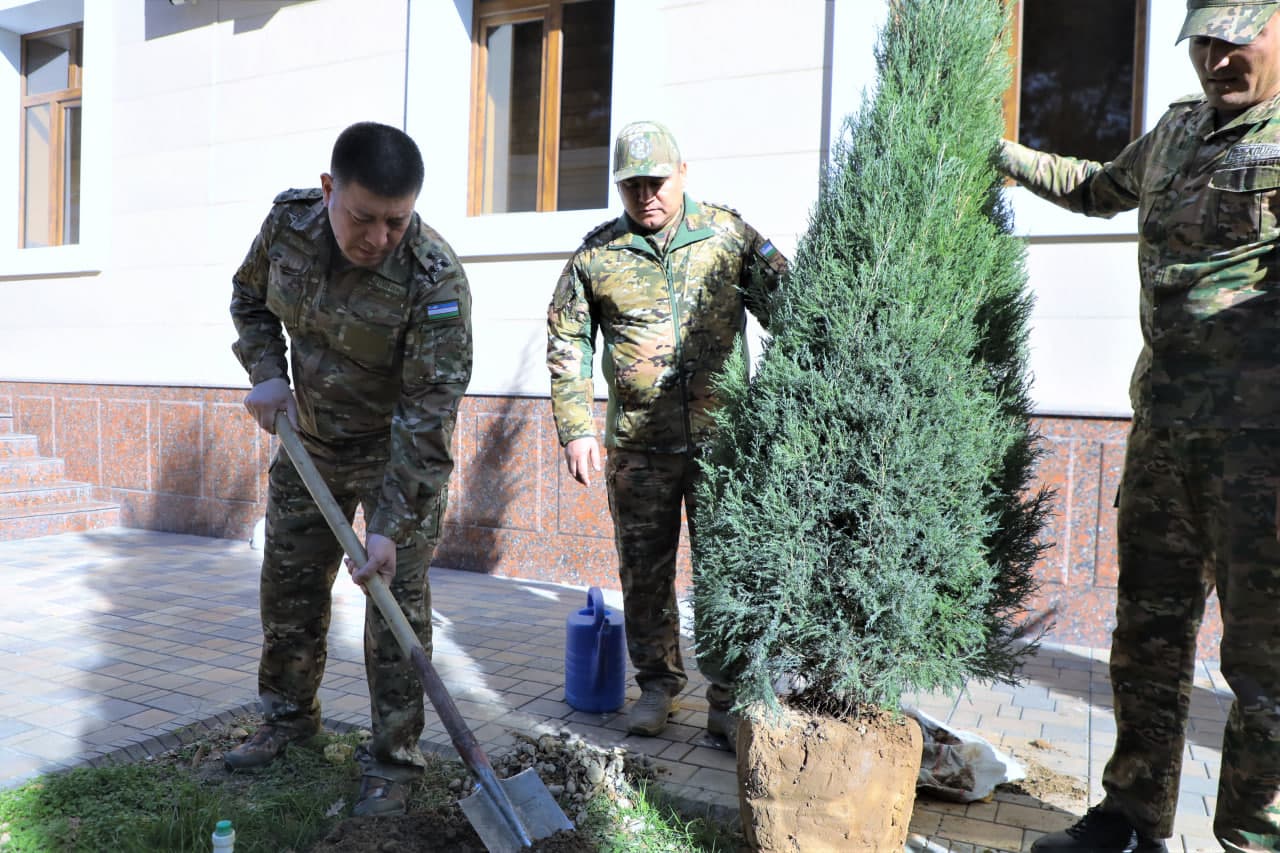 Qo‘mondonlik miqyosida “Yashil makon” loyihasi davom etmoqda