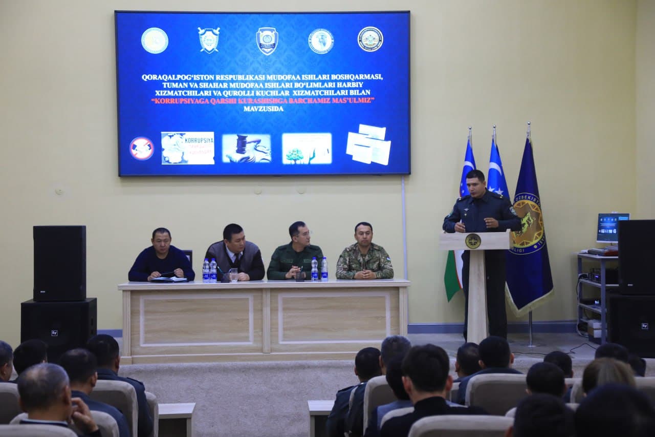 Mudofaa tizimida korrupsiyaga qarshi kurash bo‘yicha profilaktik tadbirlar o‘tkazildi