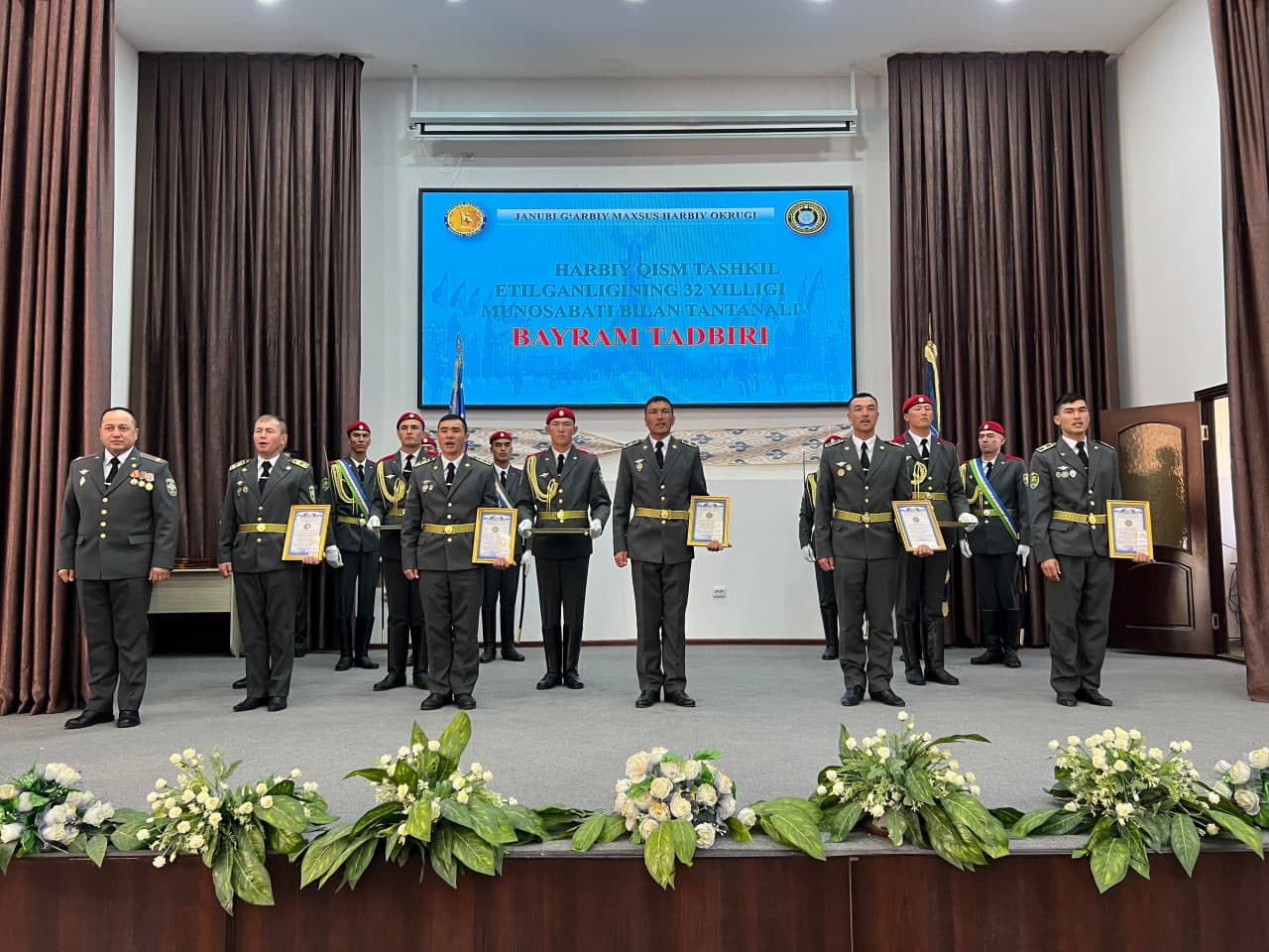 Harbiy qism tashkil etilgan kun tantanali nishonlandi