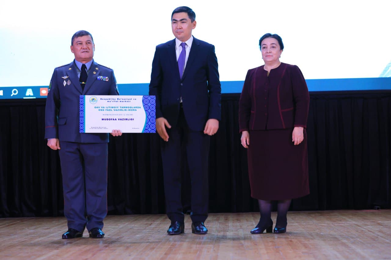Mudofaa vazirligi “OAV va ijtimoiy tarmoqlarda eng faol vazirlik-idora” nominatsiyasida gʻolib boʻldi