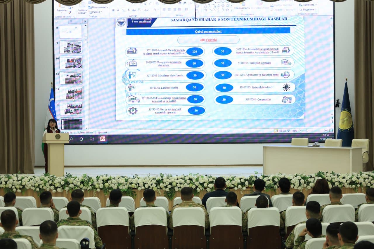 Harbiy xizmat davomida kasb egallash imkoniyatlari kengaymoqda