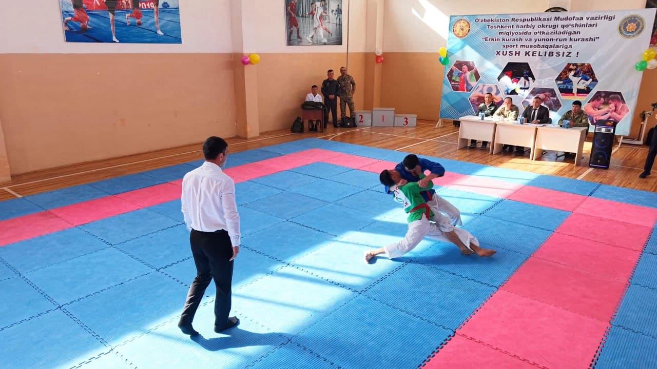 Angrenda “Komandir kubogi” uchun kurash musobaqasi o‘tkazildi