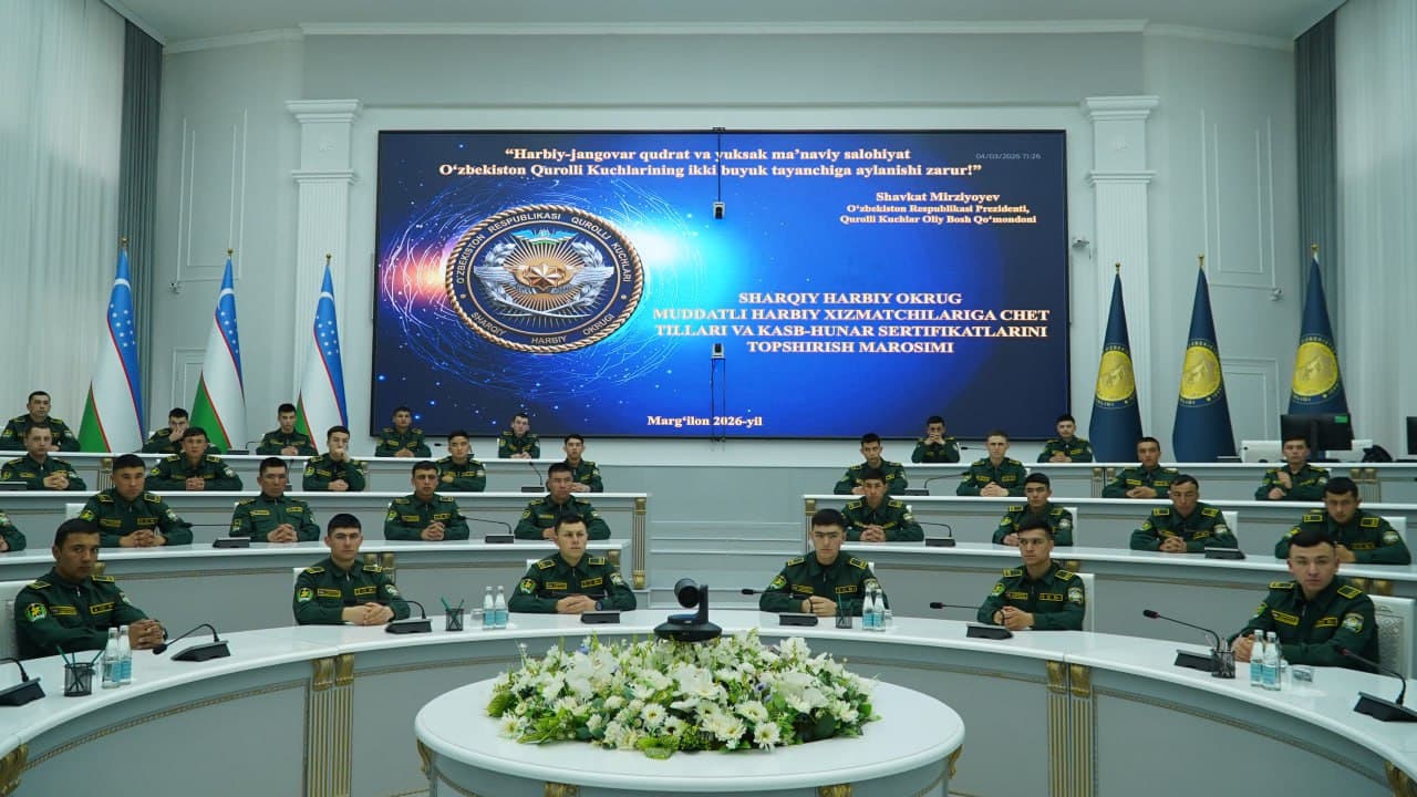 Muddatli harbiy xizmatchilarga sertifikatlar topshirildi