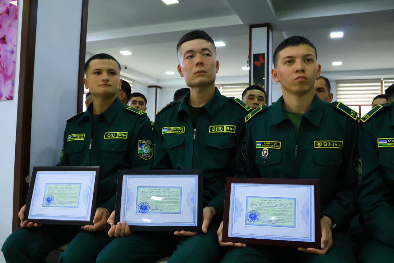 Muddatli harbiy xizmatni yakunlagan askarlar tantanali kuzatildi