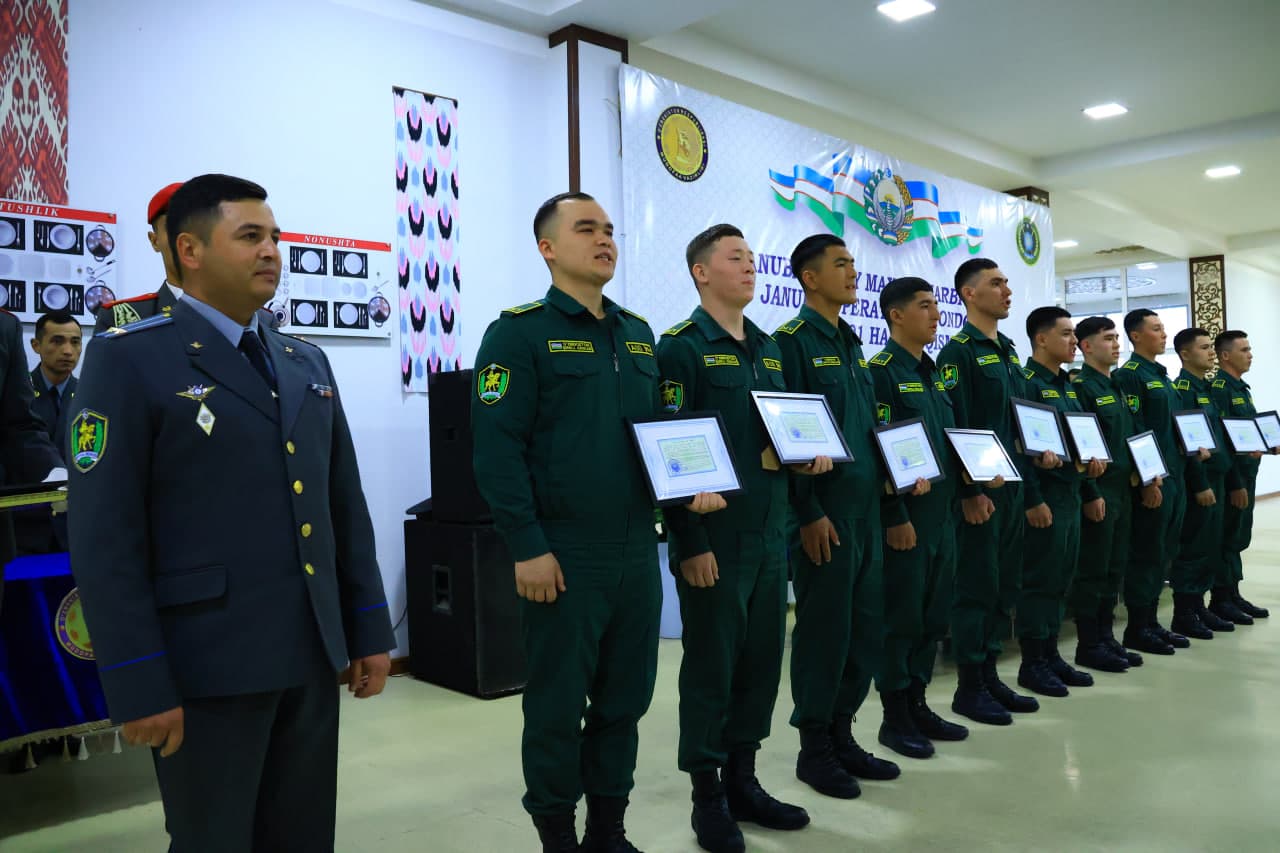 Muddatli harbiy xizmatni yakunlagan askarlar tantanali kuzatildi