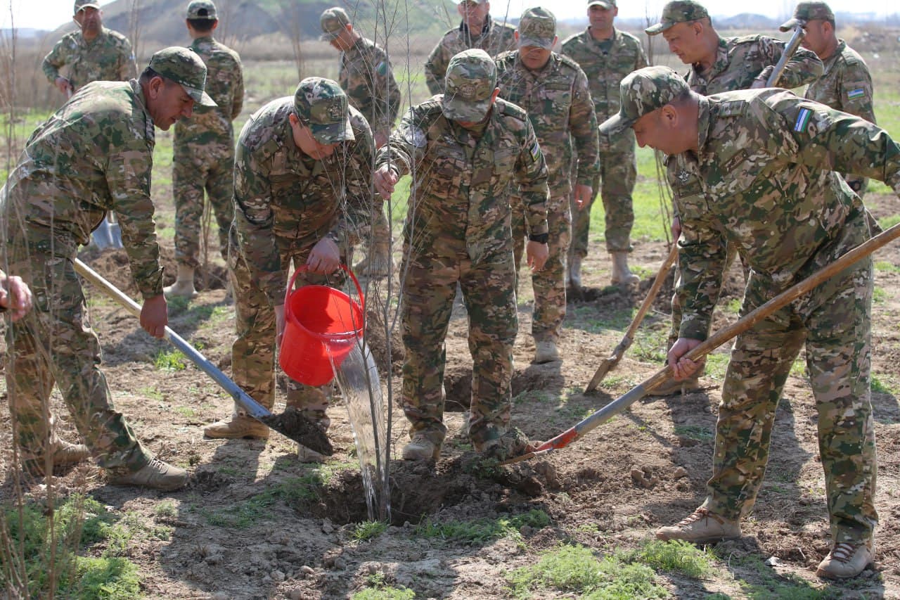 Qashqadaryoda ham harbiylar ommaviy hasharlarda faol qatnashdi