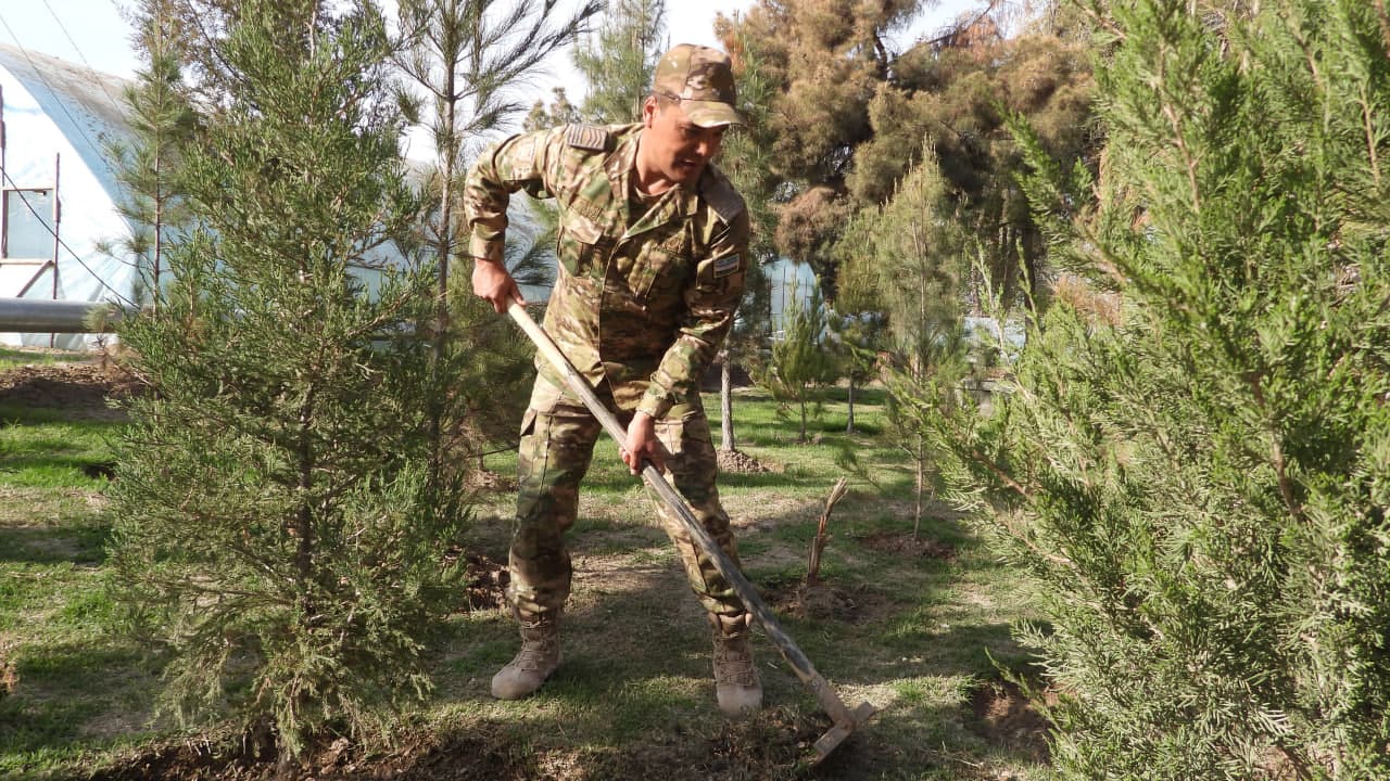 Hashar yurtga obodlik, harbiy qismlarga saxovat nurini sochmoqda