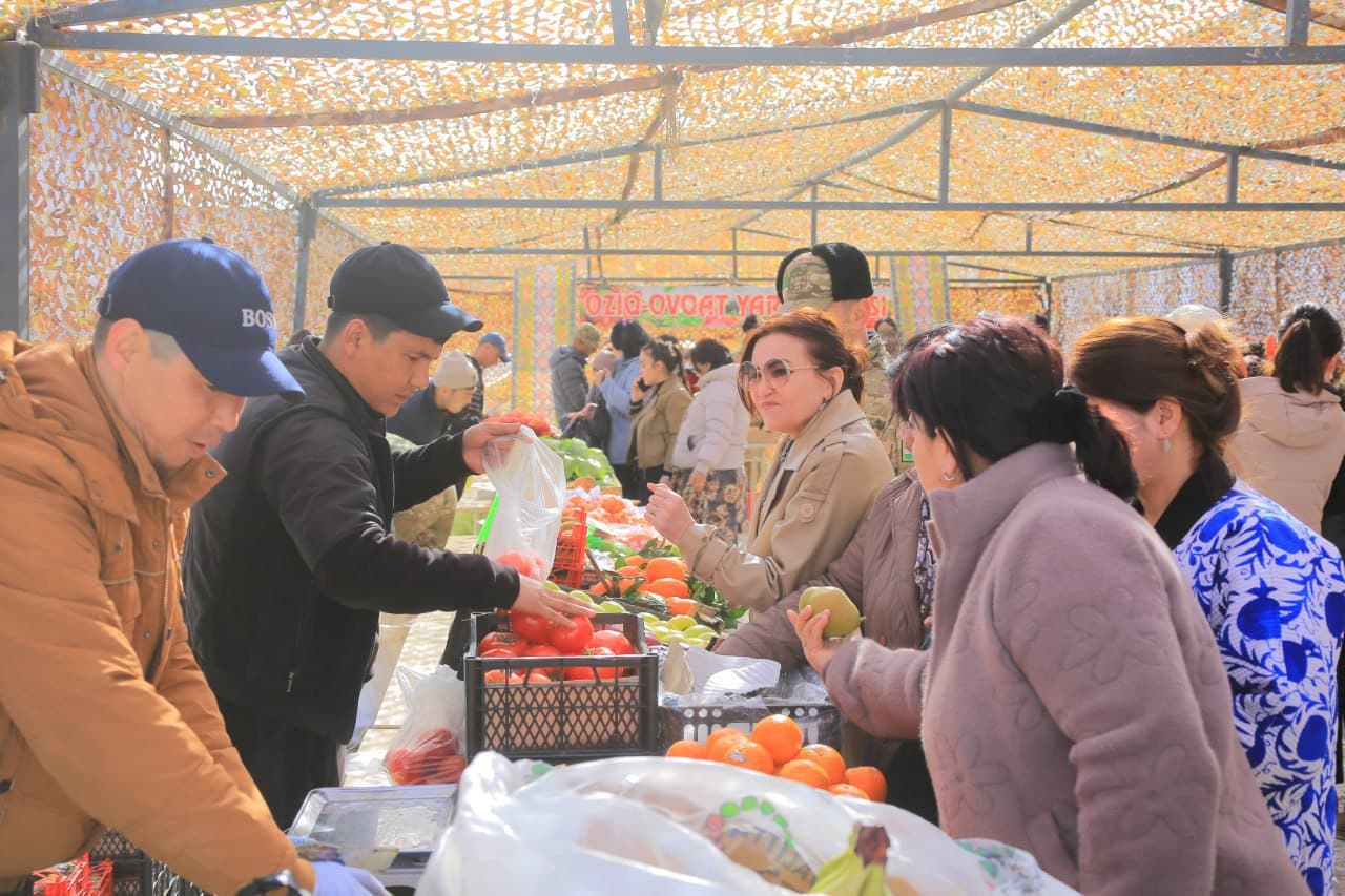 Harbiy xizmatchilar uchun oziq-ovqat yarmarkasi tashkil etildi